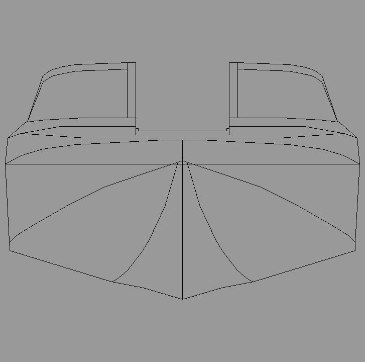 Bloque Autocad Vista de Lancha Bibliot. 2D-3D en Alzado